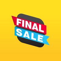 Final Sale banner, poster background. Big sale, special offer, discounts, Vector illustration