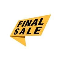 Final Sale banner, poster background. Big sale, special offer, discounts, Vector illustration