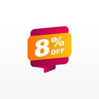 8 discount, Sales Vector badges for Labels, , Stickers, Banners, Tags, Web Stickers, New offer. Discount origami sign banner.