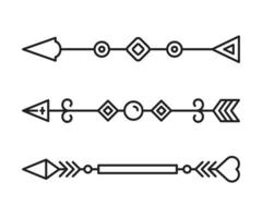 boho style arrows line art vector