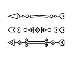 arrows decoration boho style vector