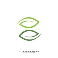 Green leaves logo. plant nature eco garden stylized icon vector botanical.