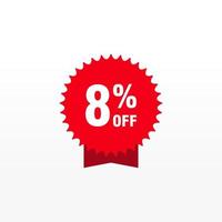 8 discount, Sales Vector badges for Labels, , Stickers, Banners, Tags, Web Stickers, New offer. Discount origami sign banner.