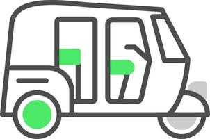 Rickshaw Creative Icon Design vector