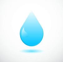Blue Water Drop Isolated Icon Vector Illustration