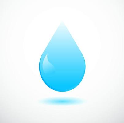 Blue Water Drop Isolated Icon Vector Illustration