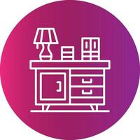 Bedside Table Creative Icon Design vector