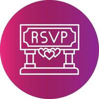 diseño de icono creativo rsvp vector