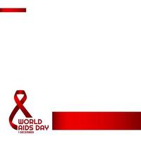 World AIDS logo background banner vector
