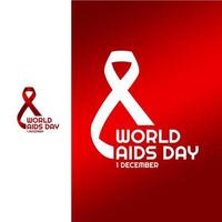 World AIDS logo background banner vector