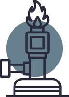 Bunsen Burner Creative Icon Design vector