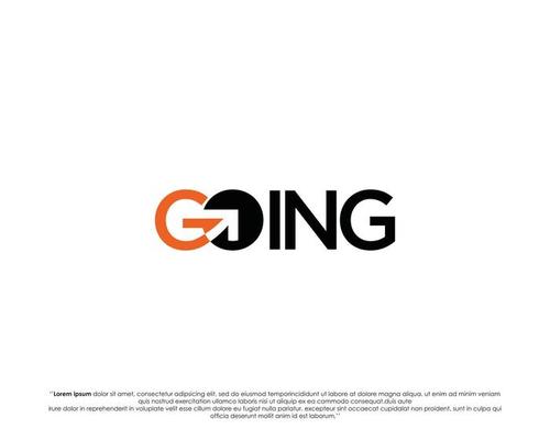 GOING text logo design vector template