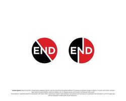 END text logo design vector template