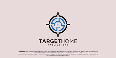 target idea Logo designs Template. symbol house combined with target sign. vector