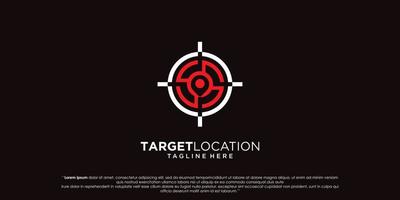 target idea Logo designs Template. symbol pin combined with target sign. vector