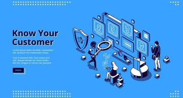 Know your customer banner vector