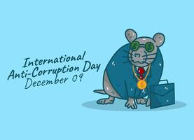 gráfico vectorial del día internacional anticorrupción bueno para la celebración del día internacional anticorrupción. diseño plano. diseño de volante. ilustración plana.