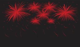 Firework Background Red and Black vector