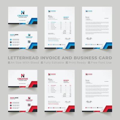 Corporate branding identity design includes Business Card, Invoices, Letterhead Designs, and Modern stationery packs with Abstract Templates