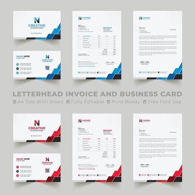 Corporate branding identity design includes Business Card, Invoices, Letterhead Designs, and Modern stationery packs with Abstract Templates