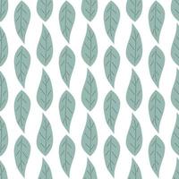 Leafs seamless pattern. Vector hand drawn botanical illustration. Pretty scandi style for fabric, textile, wallpaper. Digital paper in white background