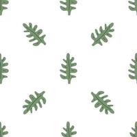 Green leafs seamless pattern. Vector hand drawn botanical illustration. Pretty scandi style for fabric, textile, wallpaper. Digital paper in white background