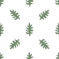 Green leafs seamless pattern. Vector hand drawn botanical illustration. Pretty scandi style for fabric, textile, wallpaper. Digital paper in white background