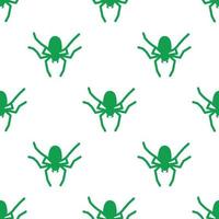 Spider vector seamless pattern on a white background. Insect pattern print on textiles, paper, wrapping paper theme