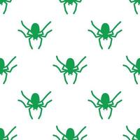 Spider vector seamless pattern on a white background. Insect pattern print on textiles, paper, wrapping paper theme