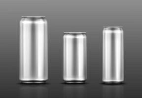 Vecor mockup of aluminium can for soda or beer vector