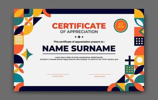 Flat Modern Certificate Template vector