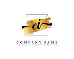 EI Initial handwriting logo concept vector