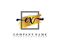 EX Initial handwriting logo concept vector