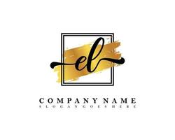 EL Initial handwriting logo concept vector