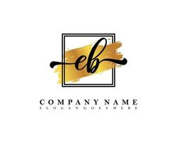 EB Initial handwriting logo concept vector