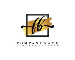 FB Initial handwriting logo concept vector