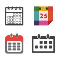 fecha del calendario de diciembre vector