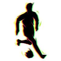 Silhouette of playing ball with contrasting color shading vector