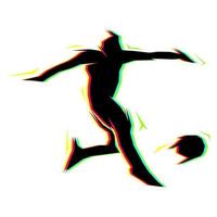 Silhouette of playing ball with contrasting color shading vector