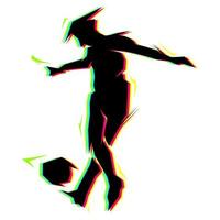 Silhouette of playing ball with contrasting color shading vector