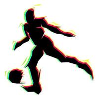 Silhouette of playing ball with contrasting color shading vector