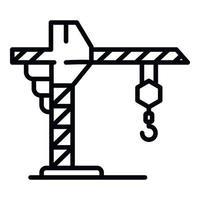 Crane icon, outline style vector