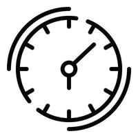 Quest clock icon, outline style vector