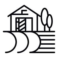 Farm barn icon, outline style vector