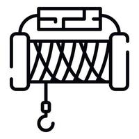 Metal wire crane icon, outline style vector