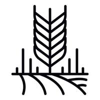 Wheat grains icon, outline style vector