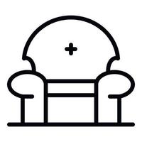 Couch armchair icon, outline style vector