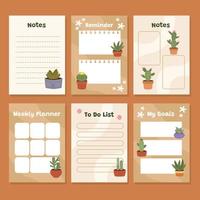 Cactus Journal Template vector