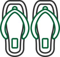 diseño de icono creativo de chanclas vector