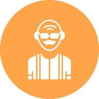 Old Man Creative Icon Design vector